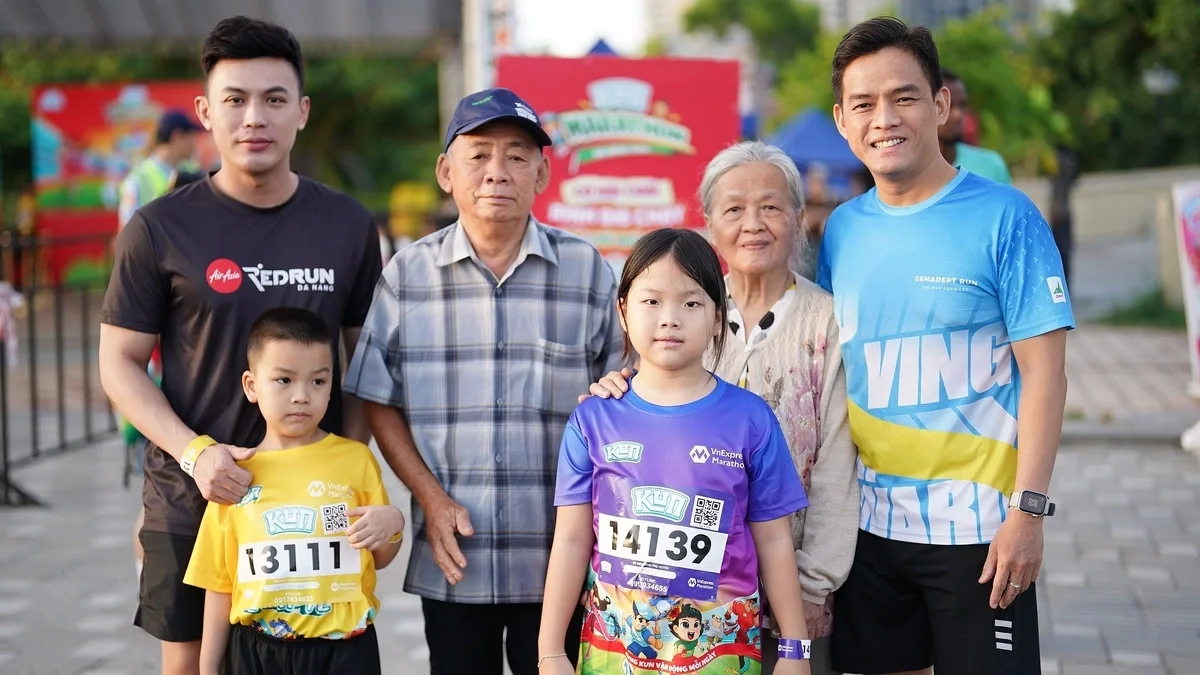 Hàng loạt tổ ấm lưu giữ khoảnh khắc đáng nhớ ở Kun Marathon Đà Nẵng 2026